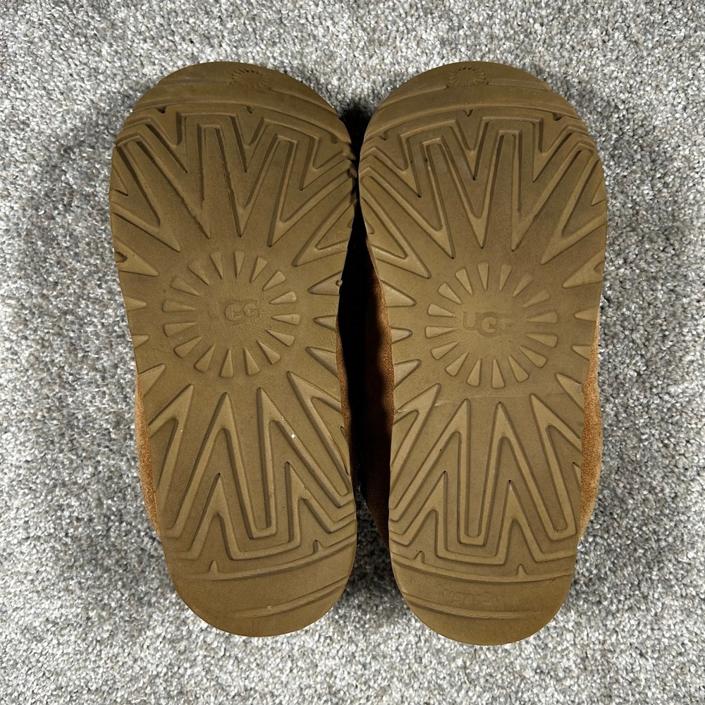 UGG Tasman Suede Slippers Chestnut Brown Embroidered Braid 5955 Womens 8 - Picture 6 of 7